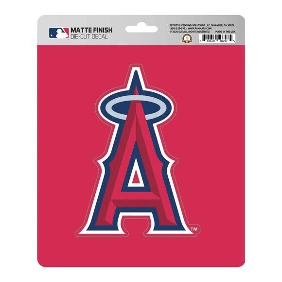 MLB Los Angeles Angels Decal Matte 5"X6.25" Auto Boat Cooler Luggage