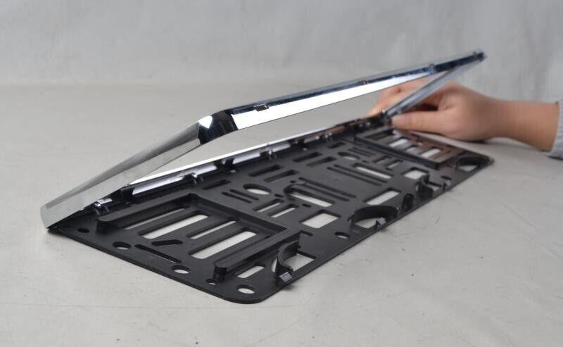 Chrome European Size License Plate Frame Holder