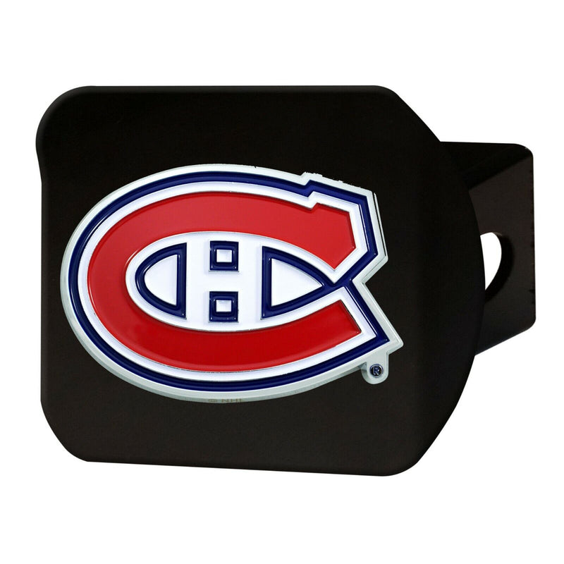 NHL Montreal Canadiens 3D Color on Black Metal Hitch Cover