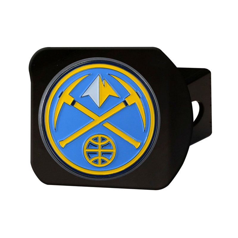 NBA Denver Nuggets 3D Color on Black Metal Hitch Cover