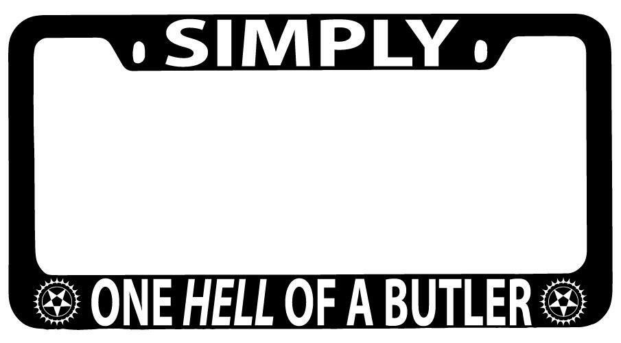 Simply One Hell Of The Butler Black METAL License Frame Black Butler ...