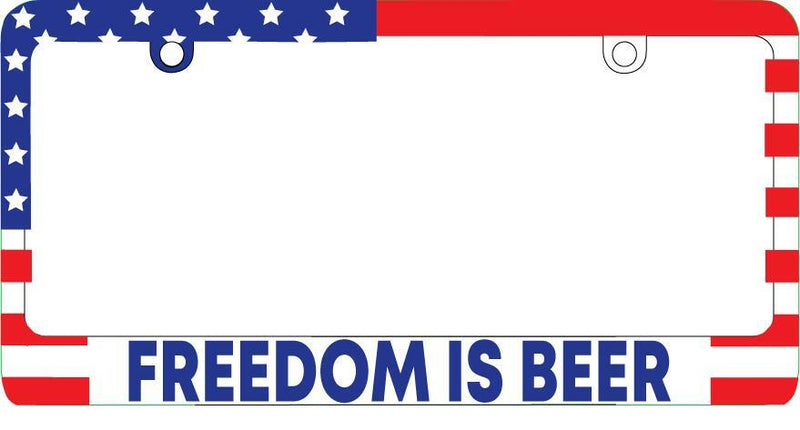 Freedom Is Beer 3D USA Flag Plastic License Plate Frame Patriotic  Mod-GRAPH9856236-3933