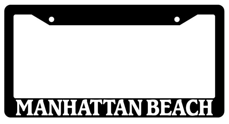 Black License Plate Frame Manhattan Beach City State Auto Accessory 974  Mod-GRAPH9856236-333