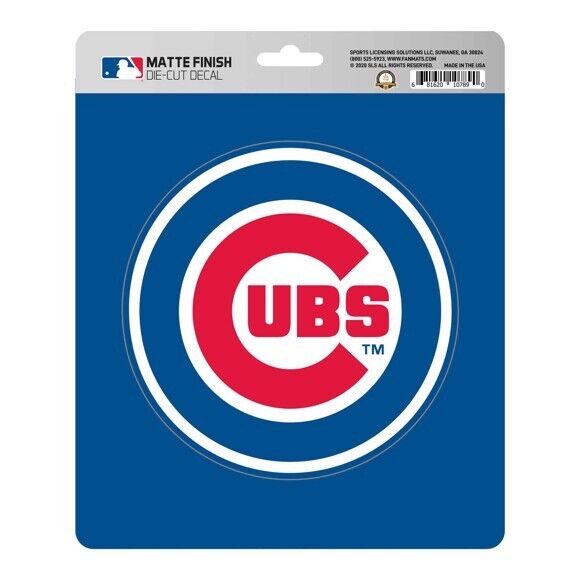 MLB Chicago Cubs Decal Matte 5"X6.25" Auto Boat Cooler Luggage