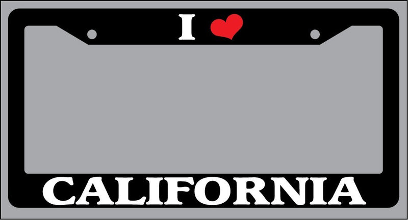Black License Plate Frame I Heart California Auto Accessory 1152  Mod-GRAPH9856236-1376