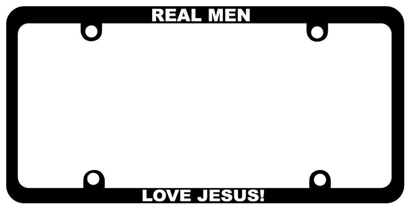 Real Men Love Jesus License plate frame Christian 2170  Mod-GRAPH9856236-1224
