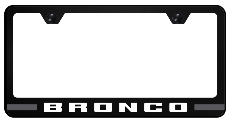 Ford Bronco UV Painted Unbreakable Polycarbonate License Plate Frame - Gray