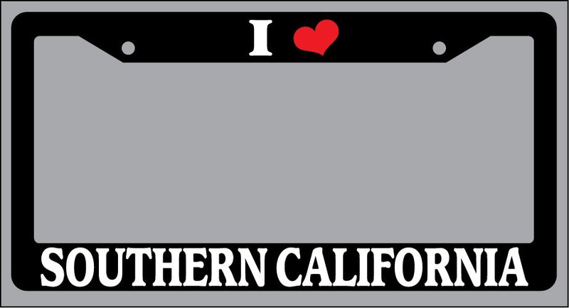 Black License Plate Frame "I Heart Southern California" Auto Accessory Novelty  Mod-GRAPH9856236-856