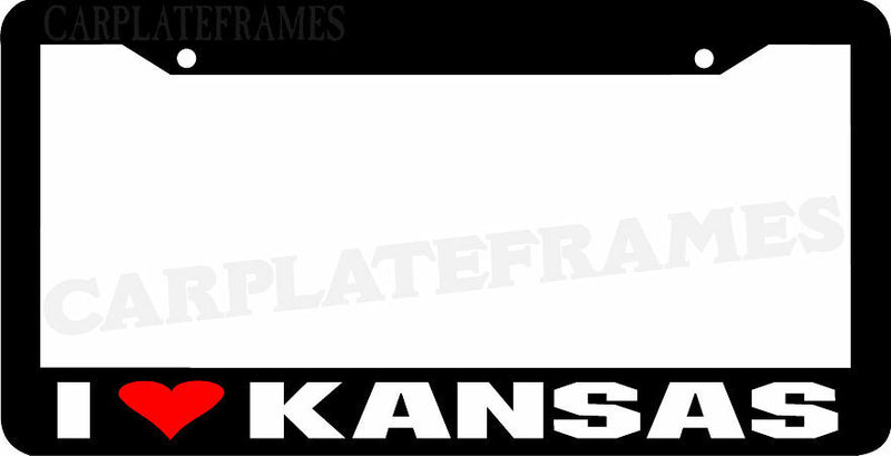 I LOVE Kansas License Plate Frame