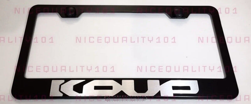 Koup Stainless Steel Finished License Plate Frame Holder Rust Free v2