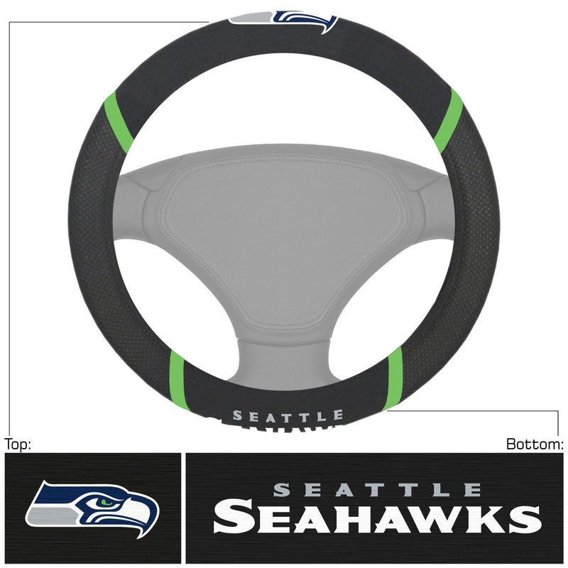 NFL Seattle Seahawks Embroidered Steering Wheel Cover