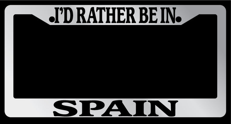 Chrome METAL License Plate Frame I&