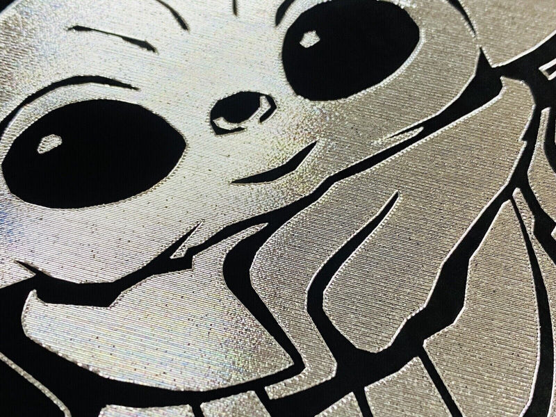 Engraved Baby Yoda Star Wars Fan Car Tag Diamond Etched Aluminum License Plate