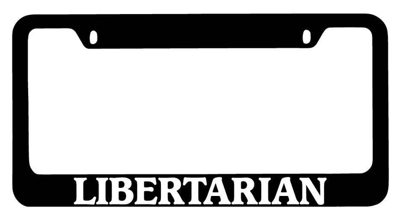 Black METAL License Plate Frame Libertarian Auto Accessory  Mod-GRAPH9856236-9809
