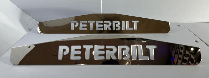 Pair Chrome Mud Flap Weights 24" X 4" x3 Welded Stud - peterbilt