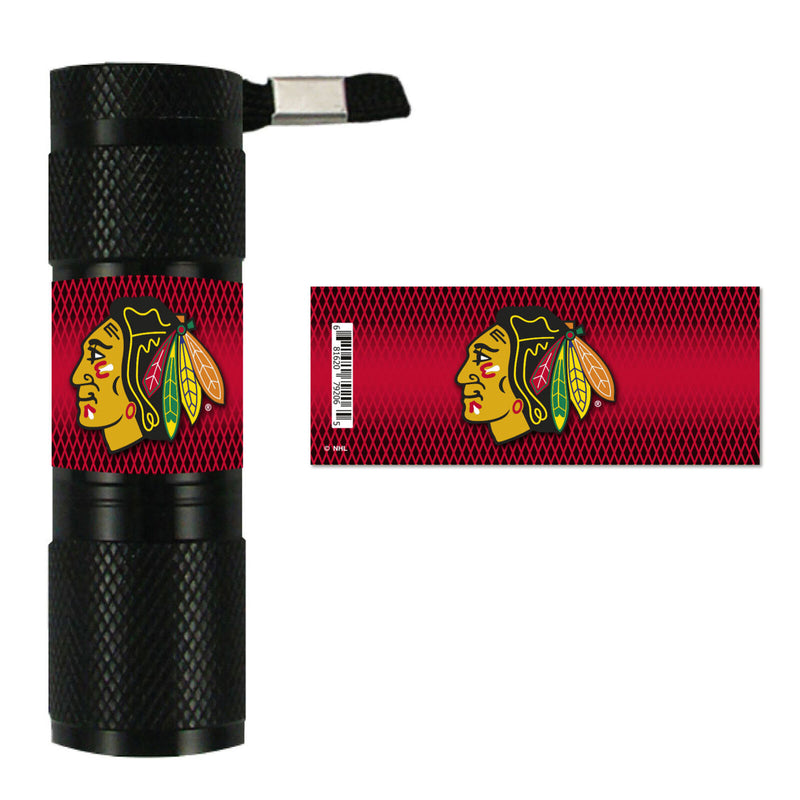 NHL Chicago Blackhawks LED Flashlight 1.1"x.3"x3.4"