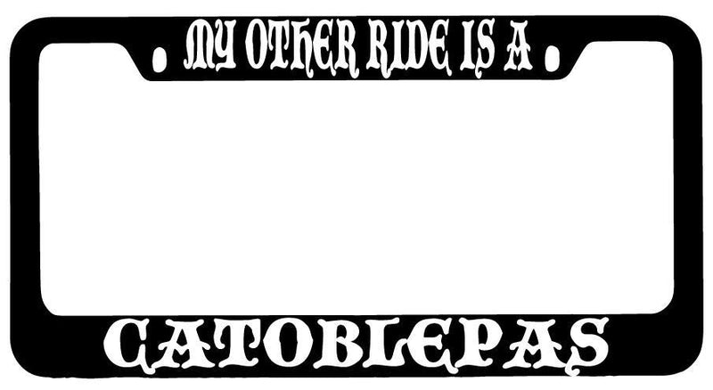 My Other Ride Is A Catoblepas Black METAL License Plate Frame Fantasy  Mod-GRAPH9856236-8771