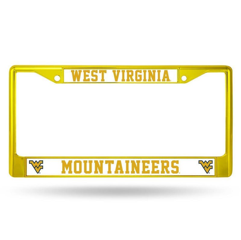 NCAA West Virginia Mountaineers Team Color Chrome License Plate Frame