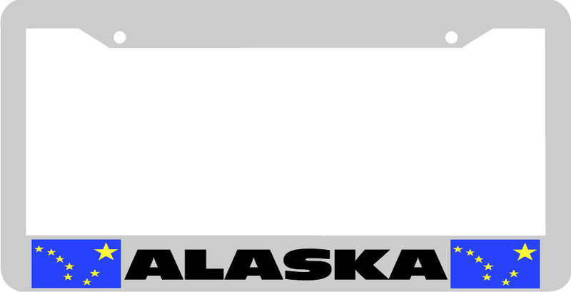 WHITE ALASKA state flag License Plate Frame
