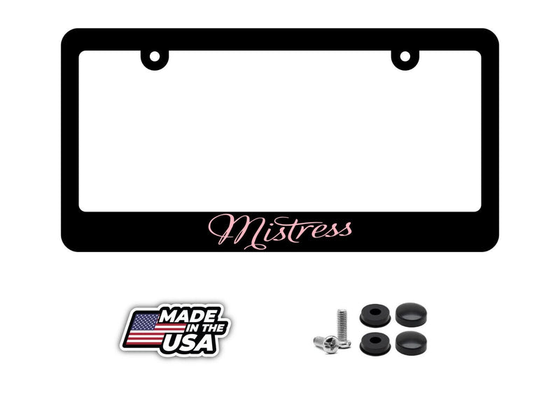 Mistress JDM Cute Drift Race Drag Funny License Plate Frame