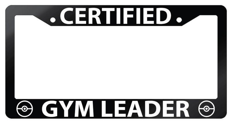 Glossy Black License Frame For Certified Gym Leader Auto Accessory For Pokemon 101  Mod-GRAPH9856236-7380