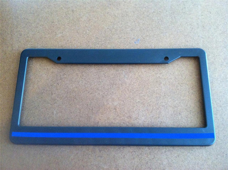 Black License Plate Frame Thin Blue Line Auto Accessory Novelty  Mod-GRAPH9856236-3859