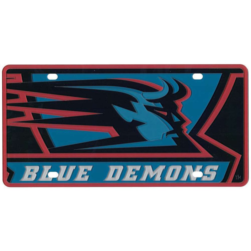 NCAA Depaul Blue Demons Full Color Mega Inlay License Plate