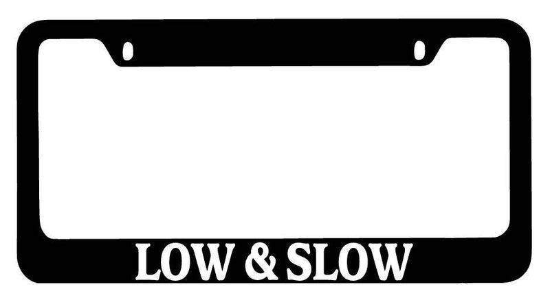 Black METAL License Plate Frame Low &amp; Slow Auto Accessory  Mod-GRAPH9856236-9807