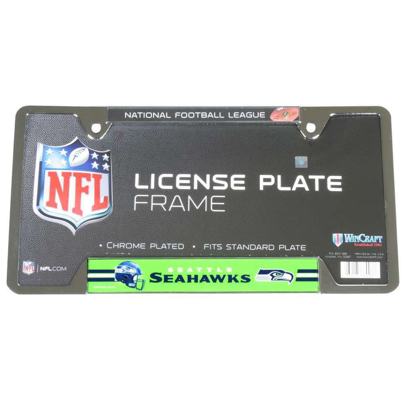 NFL Seattle Seahawks Metal Chrome License Plate Frame