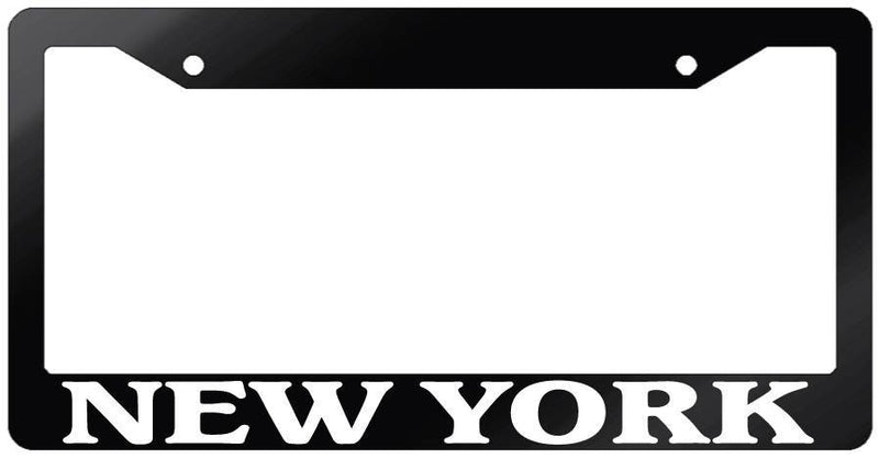 Glossy Black License Plate Frame "NEW YORK" Auto Accessory 2414  Mod-GRAPH9856236-7218