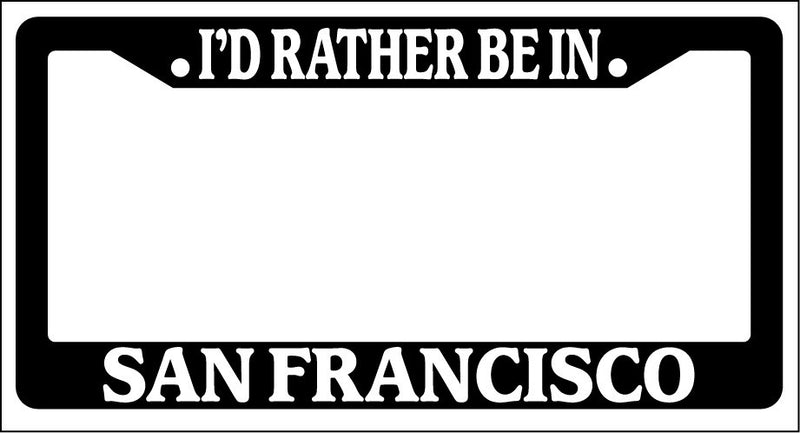 Black License Plate Frame I&
