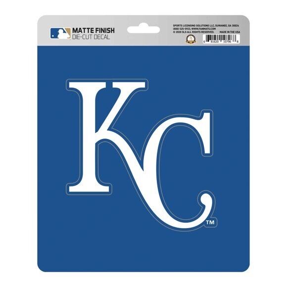 MLB Kansas City Royals Decal Matte 5"X6.25" Auto Boat Cooler Luggage