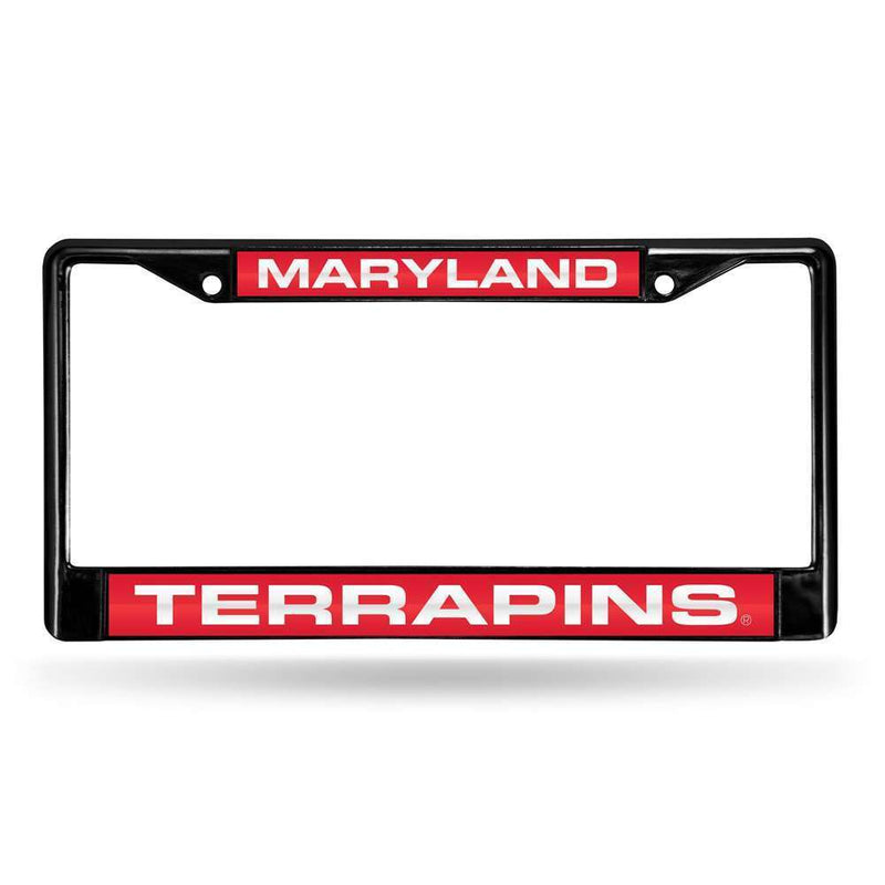 NCAA Maryland Terrapins Inlaid Acrylic Black License Plate Frame