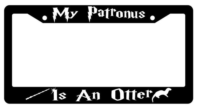 My Patronus Is An Otter Black Plastic License Plate Frame For Harry Potter  Mod-GRAPH9856236-505