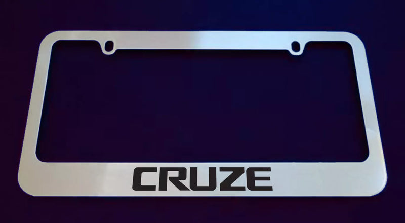 2 CHEVROLET CRUZE LICENSE PLATE FRAME, MADE OF CHROME 2 Frames
