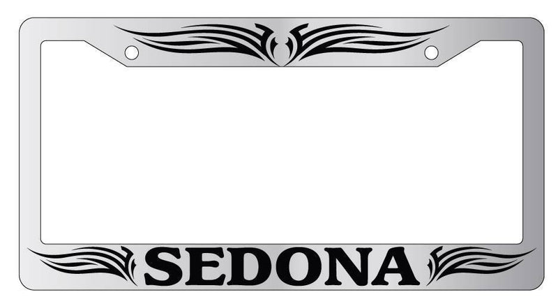 Chrome License Plate Frame Sedona Tribal Design 1 Auto Accessory 1839  Mod-GRAPH9856236-6872