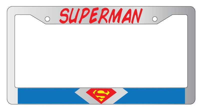 Superman Chrome METAL License Plate Frame Auto DC  Mod-GRAPH9856236-7959