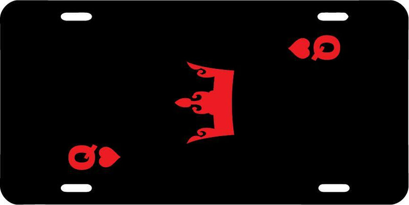Queen Of Hearts Black Vanity License Plate Mod-GRAPH9856236-7714