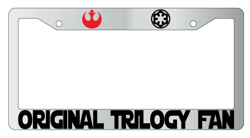 Original Trilogy Fan Chrome Plastic License Plate Frame SW  Mod-GRAPH9856236-5177