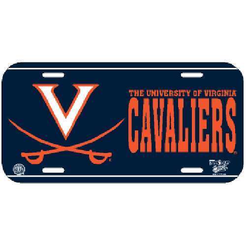 NCAA Virginia Cavaliers Plastic License Plate