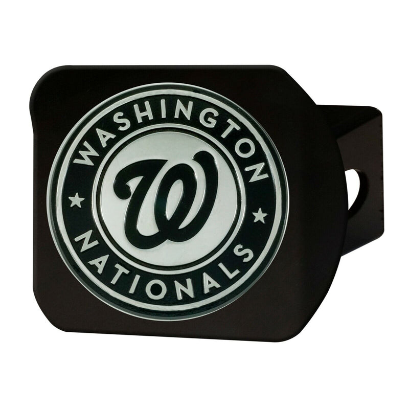 MLB Washington Nationals 3D Chrome on Black Hitch Cover