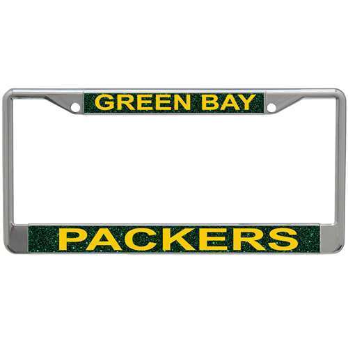 NFL Green Bay Packers Metal Inlaid Acrylic License Plate Frame