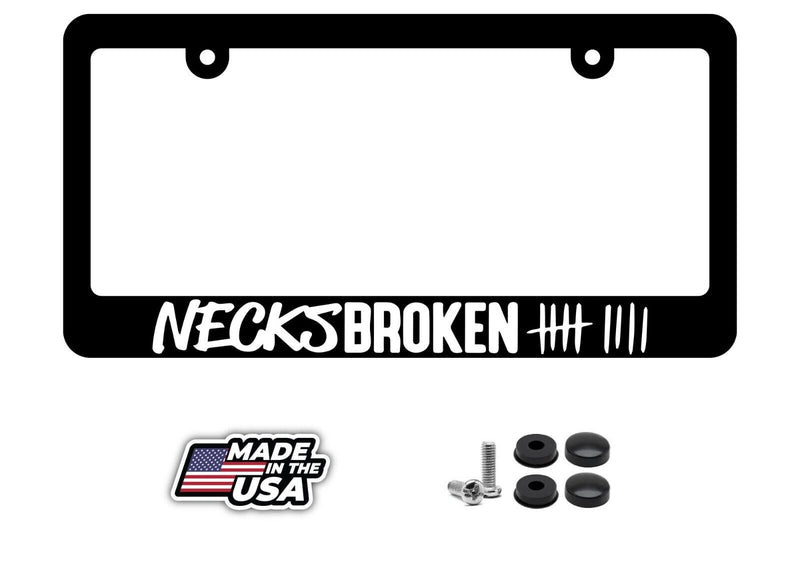 necks broken License Plate Frame - JDM Cover Funny Neck Breaker KDM Car Truck v2