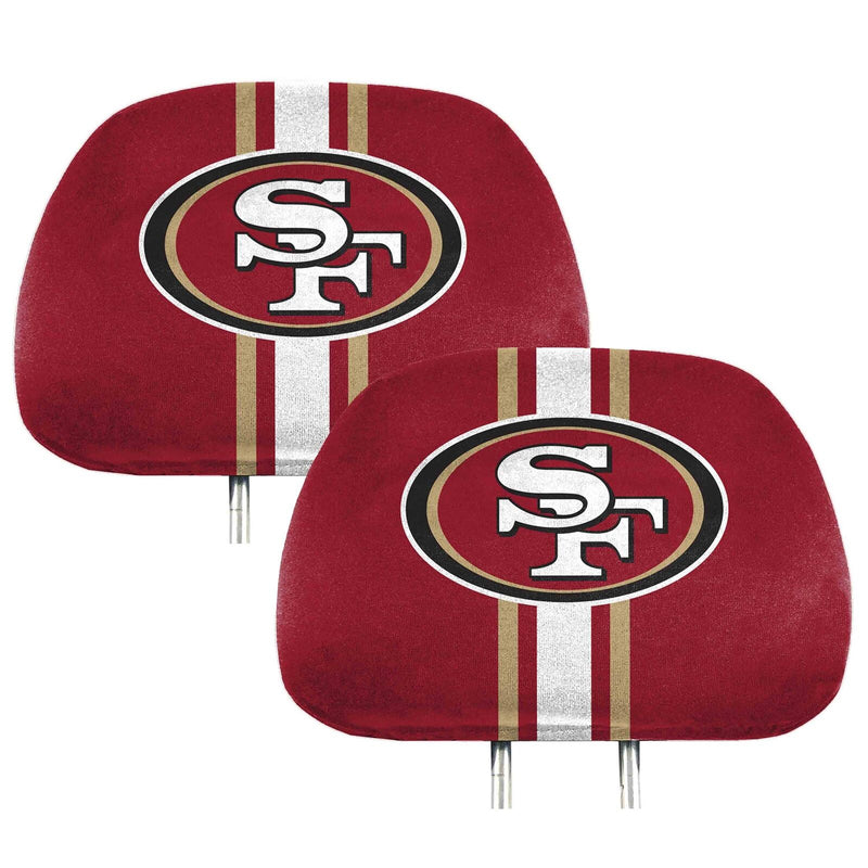 NFL San Francisco 49ers New 2-Piece Printed Headrest Covers