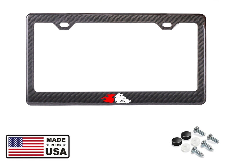 Coyote 5.0 GT Engine Logo 100% Carbon Fiber License Plate Frame Cover for 5.0