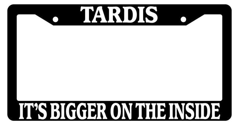 Black License Plate Frame Tardis, It&