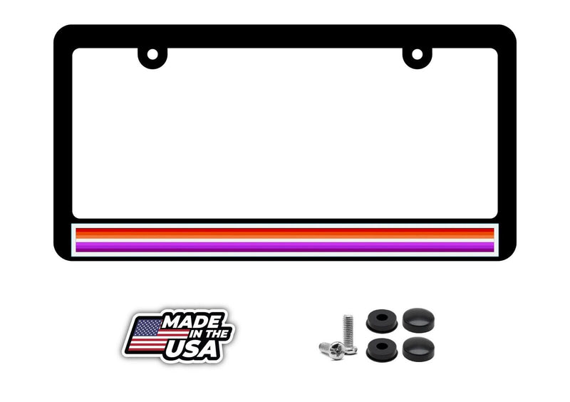 LESBIAN PRIDE FLAG LGBTQIA2+ License Plate Frame