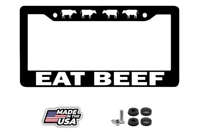 Eat Beef License Plate Frame Car Truck SUV