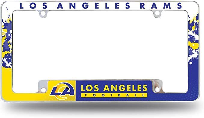 NFL Los Angeles Rams Chrome Metal License Plate Frame Super Heavy