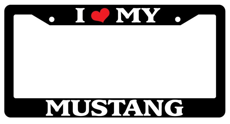 Black License Plate Frame I Heart My Mustang Cars Auto Accessory Novelty 1631  Mod-GRAPH9856236-3234